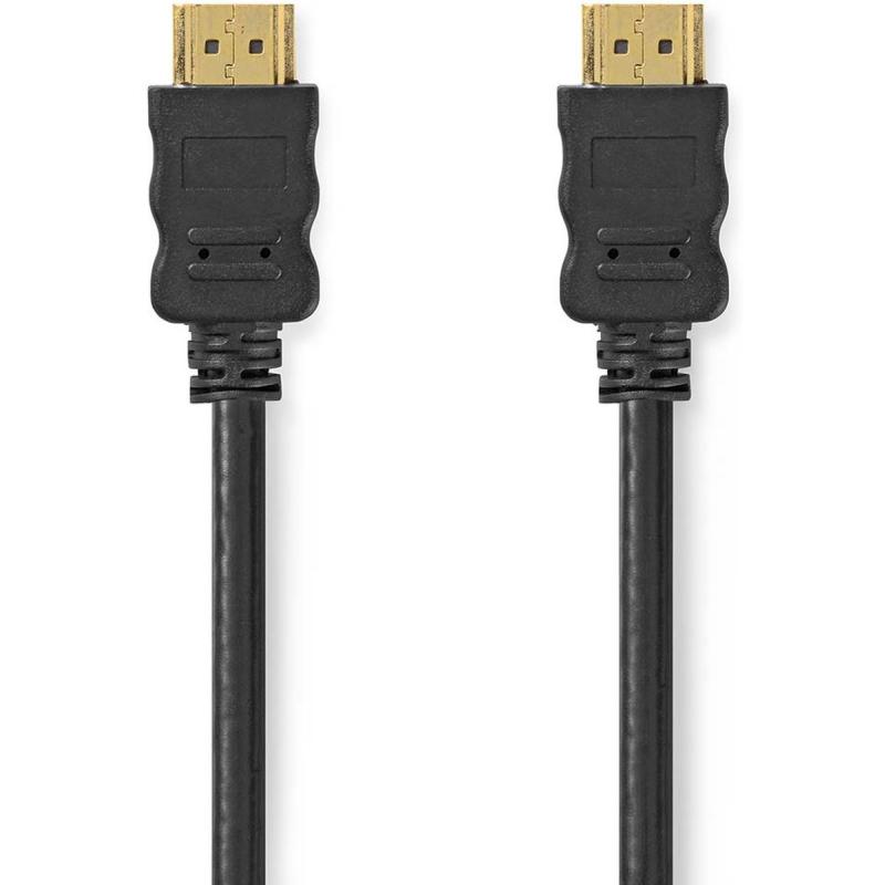 Nedis High Speed HDMI-Cable 4K@60Hz Arc 18 Gbps 0.50 M Round PVC Black Label