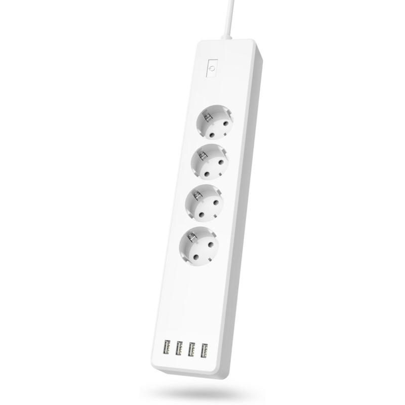 Hama Slimme WiFi-Power Strip 4-FOLD Afzonderlijk SCH. Overbel.bev. 4XUSB