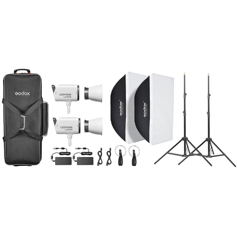 Godox Litemons LA150R RGB LED Video Light 2 Light Kit