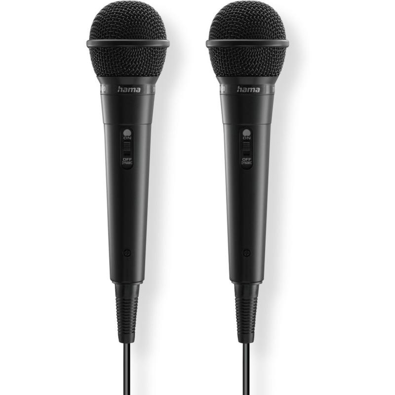 Hama Dynamische Microphone Karaoke Jack-Cable 2.5 M + ADAP. Aan/Uit Set Van 2