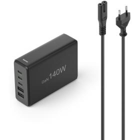 Hama Laadstation 5 Ports Gan/PD 3XUSB-C/2XUSB-A.140W.ZWART