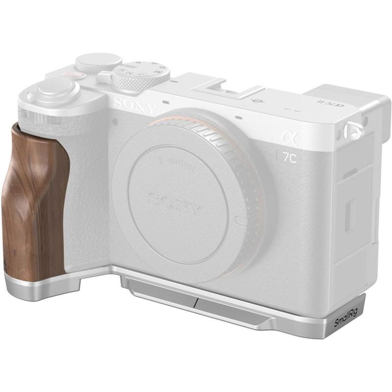 SmallRig 4796 L Shape Mount Plate w/ Wooden Handle For Sony Alpha 7C II / 7CR