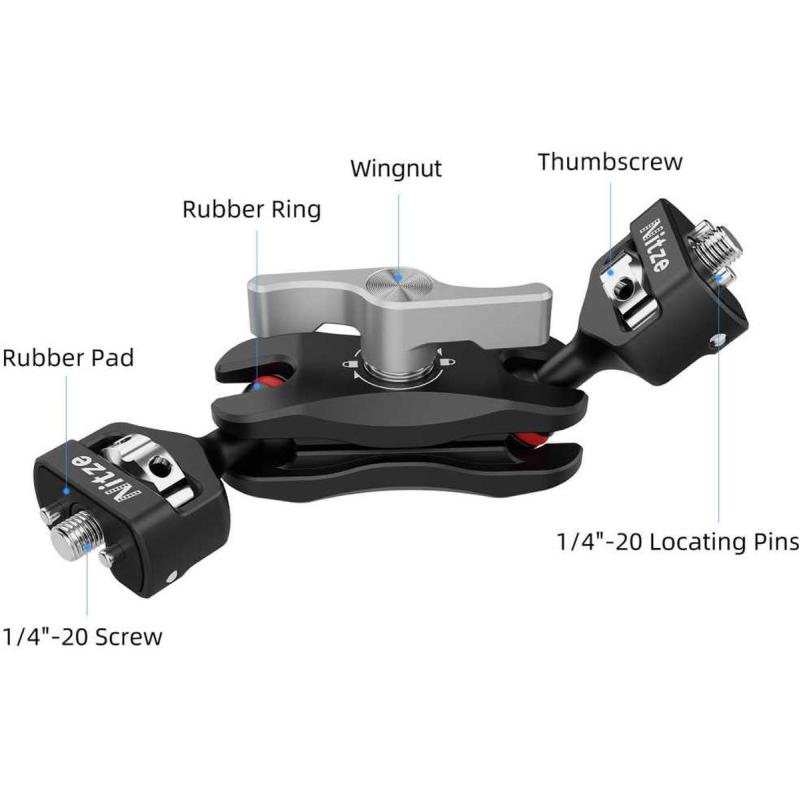 Nitze Magic Arm 1/4-20 To 1/4-20 w/ ARRI Locating Pins (N50-G1)