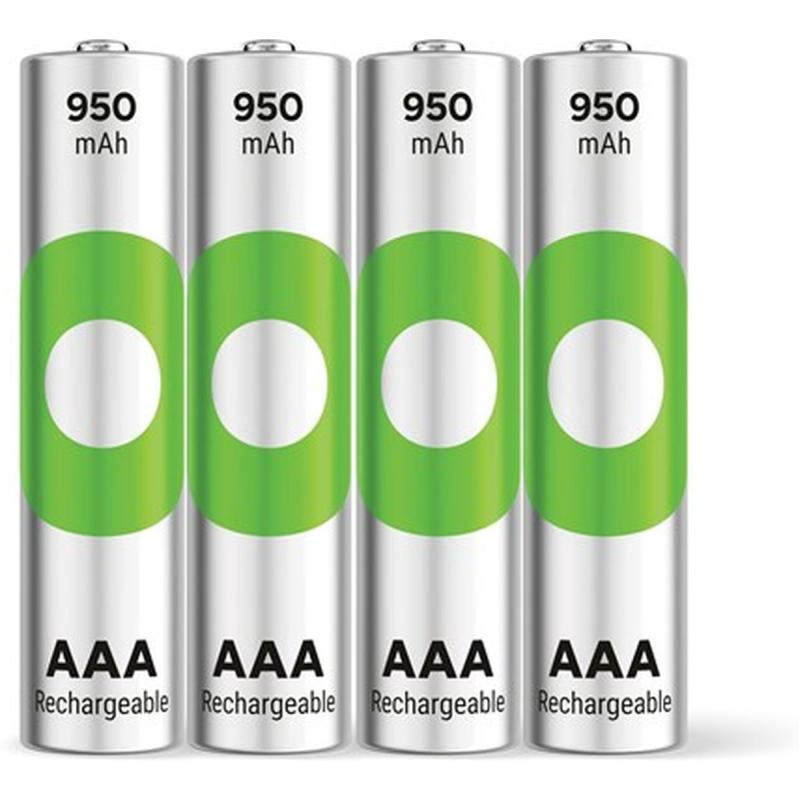 GP AAA Battery Rechargeable NiMH 950 mAh ReCyko 1.2V 4 PCs
