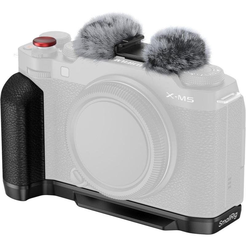 SmallRig 4876 L Shape Mount Plate w/ Silicone Handle For Fujifilm X M5 (Black)