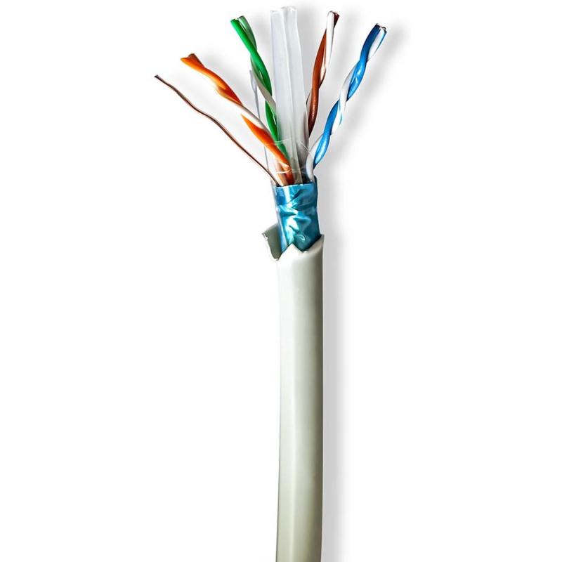 Nedis Network Cable Rol | CAT6 | Stranded | F/UTP |Copper| 50.0 M |Round | Grey