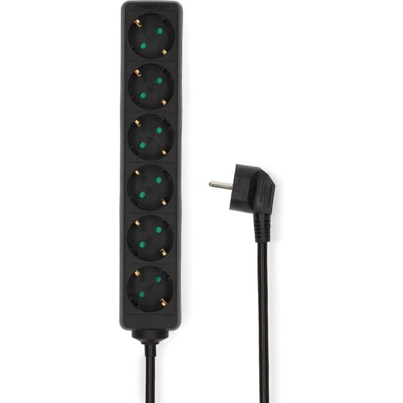 Nedis Power Strip | PE Plug / Type F (Cee 7/7) | 6-WEGS | 3.00 M | 3680 W | 16 A