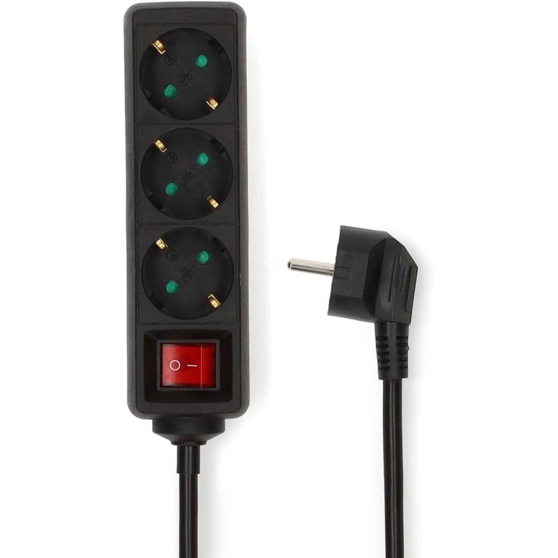Nedis Power Strip | PE Plug / Type F (Cee 7/7) | 3-WEGS | 5.00 M | 3680 W | 16 A