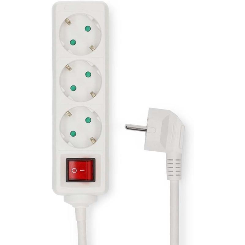 Nedis Power Strip | PE Plug / Type F (Cee 7/7) | 3-WEGS | 5.00 M | 3680 W | 16 A