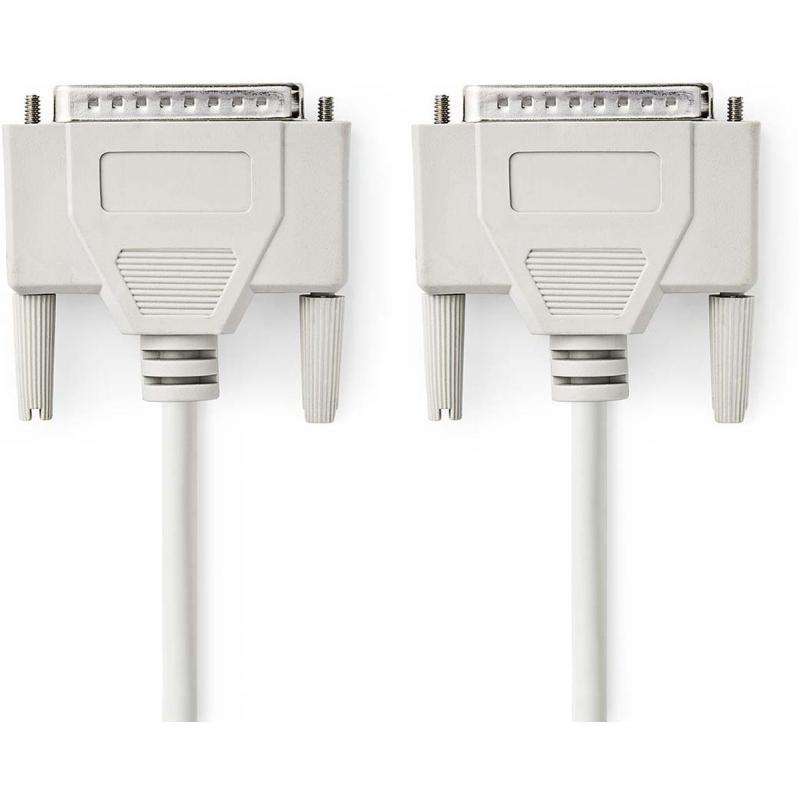 Nedis Serial Cable D-SUB 25-PINS Male D-SUB 25-PINS Male Nickel Plated 2m