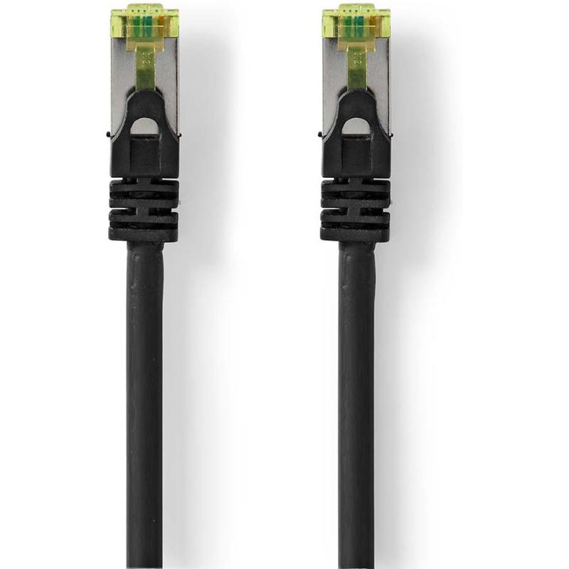 Nedis CAT7 Network Cable RJ45 M RJ45 M 0.25m Snagless Round LSZH Black Label