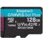 Tarjeta de Memoria Kingston CANVAS Go! Plus 128GB microSD XC/ Clase 10/ 170MBs