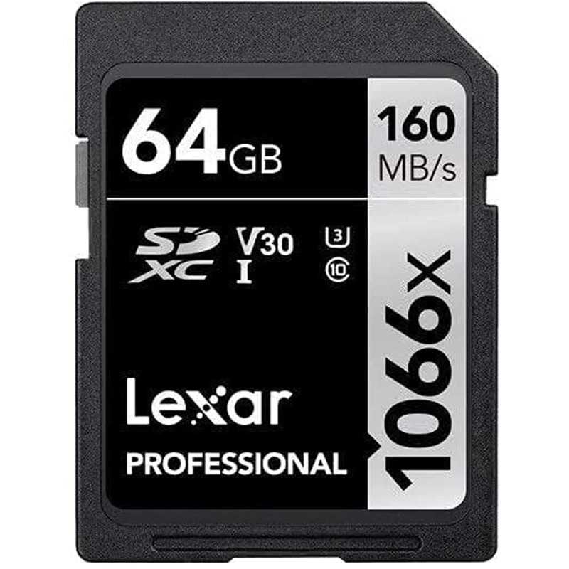 Lexar SDXC Card 64GB / GB Professional 1066x UHS-I V30 U3 - Entrega 24h