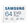 Tarjeta de Memoria Samsung EVO Plus 2023 64GB microSD XC con Adaptador/ Clase 10/ 160MBs