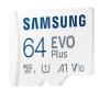 Tarjeta de Memoria Samsung EVO Plus 2023 64GB microSD XC con Adaptador/ Clase 10/ 160MBs