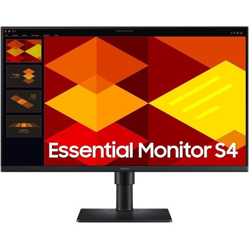 Monitor Profesional Samsung Essential Monitor S4 S27D400GAU/ 24'/ Full HD/ Regulable en altura/ Negro