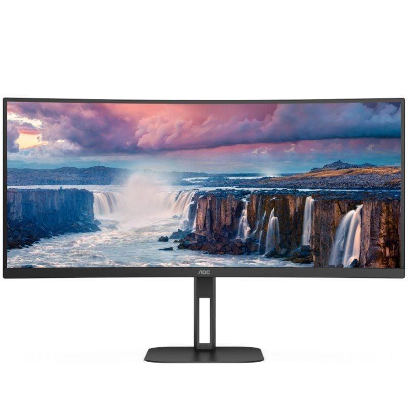 AOC Monitor Profesional Ultraparonámico Curvo AOC CU34V5C/BK 34'/ WQHD/ Multimedia/ Negro