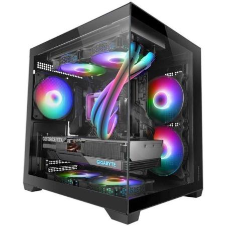 Caja Gaming Minitorre Mars Gaming MC-VIEW2/ Negra