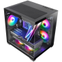 Caja Gaming Minitorre Mars Gaming MC-VIEW2/ Negra