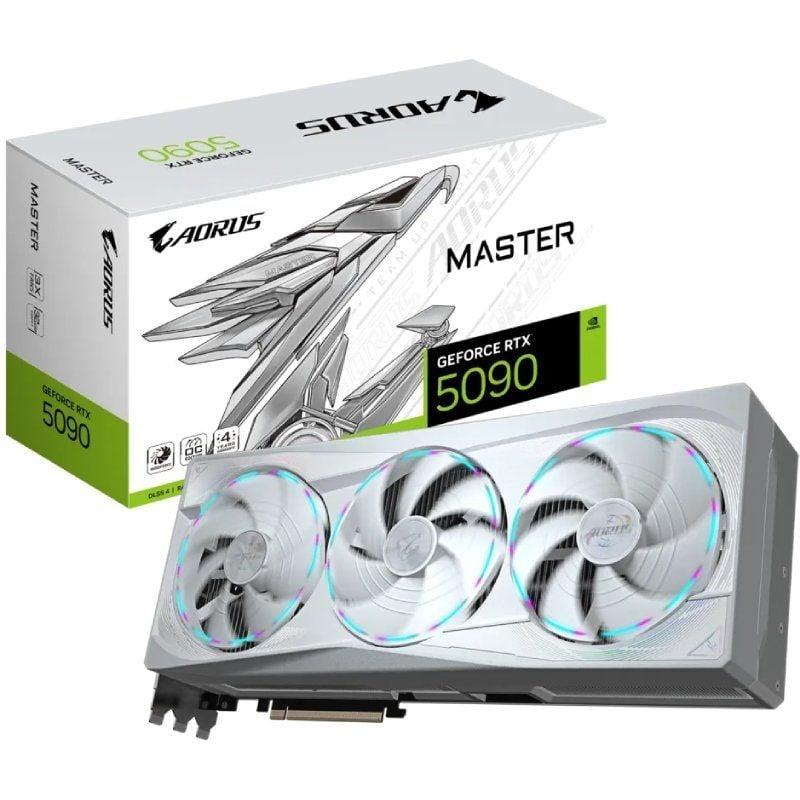 Tarjeta Gráfica Gigabyte AORUS GeForce RTX 5090 MASTER ICE 32G/ 32GB GDDR7