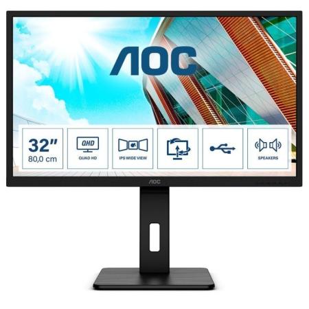 Monitor Profesional AOC Q32P2 31.5'/ QHD/ Multimedia/ Negro