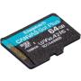 Tarjeta de Memoria Kingston CANVAS Select Plus 64GB microSD XC/ Clase 10/ 200MBs