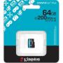 Tarjeta de Memoria Kingston CANVAS Select Plus 64GB microSD XC/ Clase 10/ 200MBs