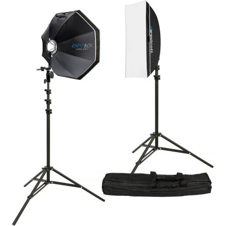 Westcott Rapid Box Switch 2-LIGHT Round Head Speedlite Kit