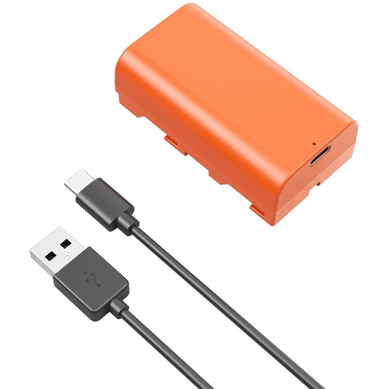SmallRig 4971 NP F550 USB C Rechargeable Camera Battery (Orange)