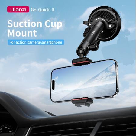 Ulanzi ZJ01 Go-Quick II Suction Cup Mount Extendable