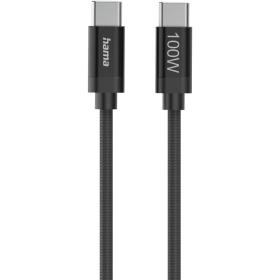 Hama Charging Cable Fabric USB-C - USB-C 100W 1.5 M Nylon Black