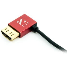 ZILR 8KP60 50cm / 19.7 Right Angle Hyper Thin High Speed HDMI Secure Cable
