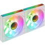 Pack 2 Ventiladores Mars Gaming MF-3DPROX2R/ 12cm/ ARGB/ Blancos