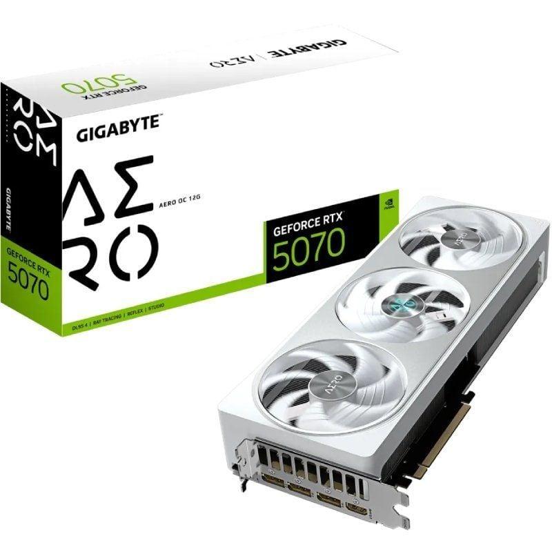Tarjeta Gráfica Gigabyte GeForce RTX 5070 AERO OC 12G/ 12GB GDDR7