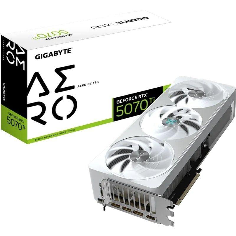 Tarjeta Gráfica Gigabyte GeForce RTX 5070Ti AERO OC 16G/ 16GB GDDR7