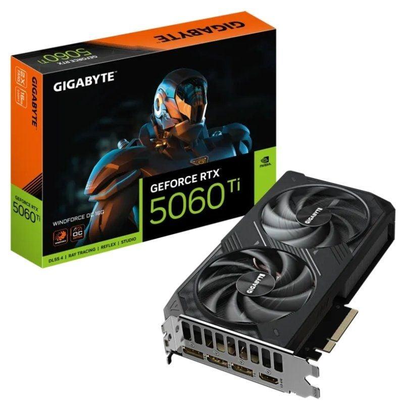 Tarjeta Gráfica Gigabyte GeForce RTX 5060 Ti WindForce OC/ 16GB GDDR7