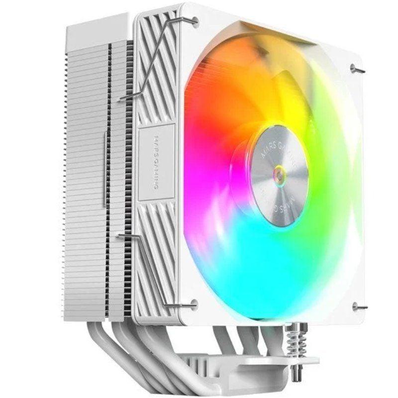 Ventilador con Disipador Mars Gaming MCPU-X5ARGB/ 12cm/ Blanco