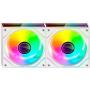 Pack 2 Ventiladores Mars Gaming MF-3DPROX2/ 12cm/ ARGB/ Blancos