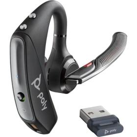 Auricular Inalámbrico Plantronics Voyager 5200 + Cable USB-A a Micro USB + Llave BT700/ con Micrófono/ Bluetooth/ Negro