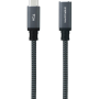 Cable Alargador USB Tipo-C 3.2 Nanocable 10.01.4500-COMB/ USB Tipo-C Macho - USB Tipo-C Hembra/ 50cm/ Negro