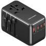 Cargador de Pared Universal GaN Vention FJGB0/ Toma de Corriente Universal/ 3xUSB Tipo-C/ 1xUSB/ 120W