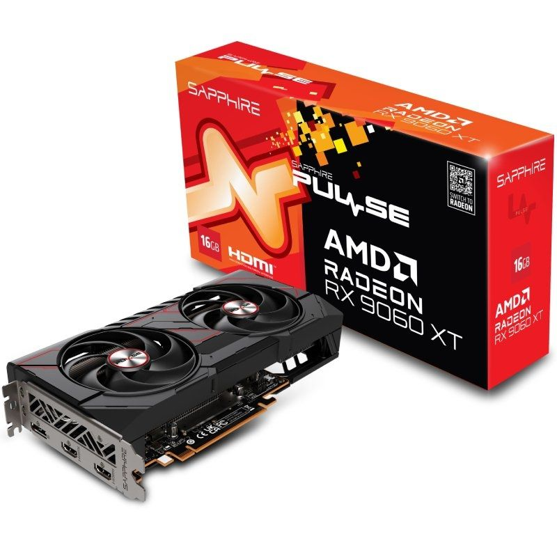 Tarjeta Gráfica Sapphire Pulse Radeon RX 9060 XT Gaming OC/ 16GB GDDR6