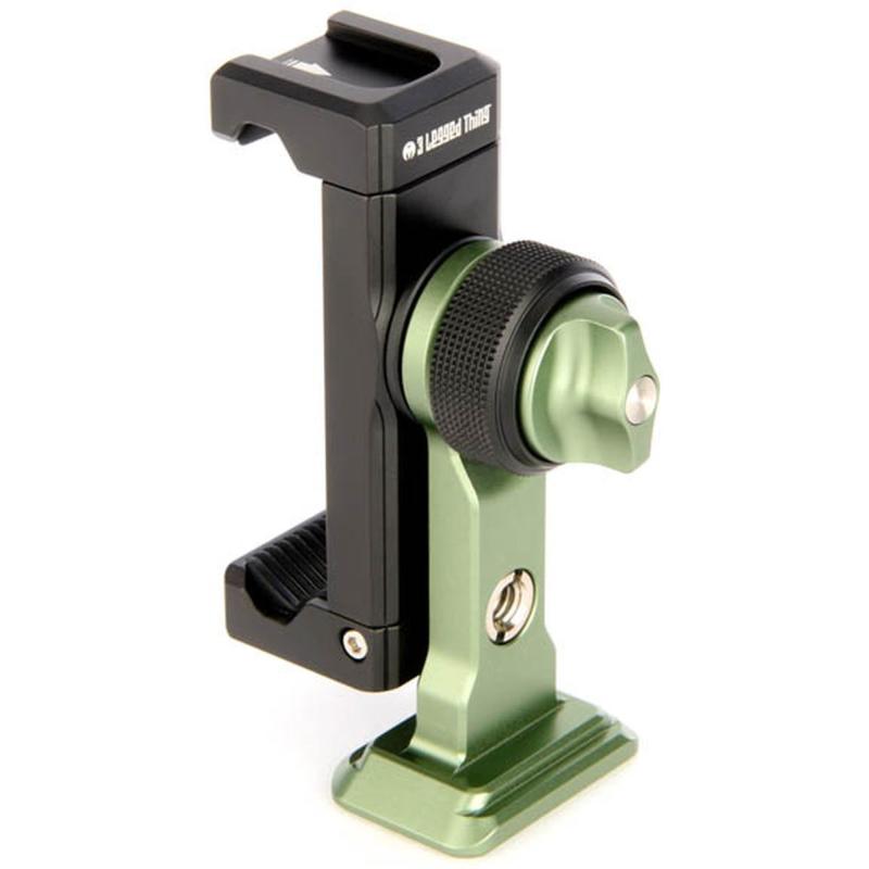 3 Legged Thing Phil Universal Multi Functional Arca 3/8 &amp;amp; 1/4 Phone Clamp Green