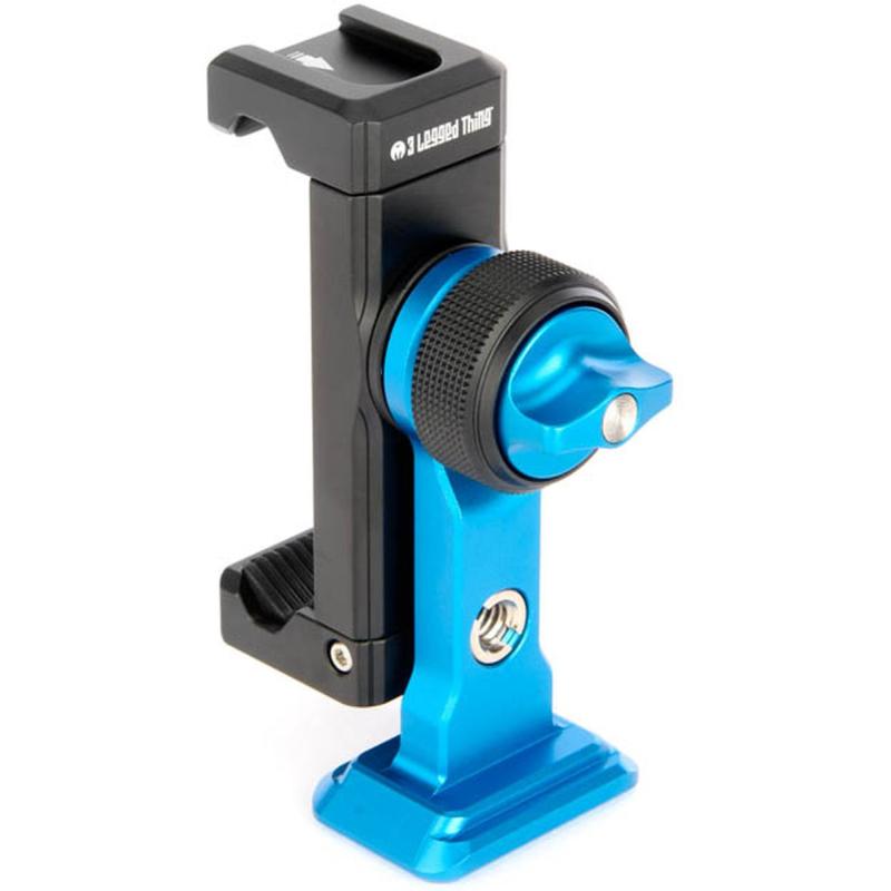3 Legged Thing Phil Universal Multi Functional Arca 3/8 &amp;amp; 1/4 Phone Clamp Blue