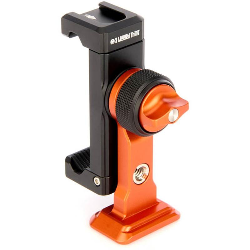 3 Legged Thing Universal Multi Functional Arca 3/8 &amp;amp; 1/4 Phone Clamp Black/Copp