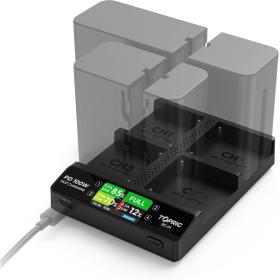 Accsoon Toprig 100W 4-BAY NP-F Fast Charger w/ EU Gan Charger
