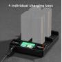Accsoon Toprig 100W 4-BAY NP-F Fast Charger w/ EU Gan Charger