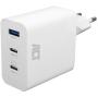 ACT USB-C/USB-A Charger 65W 3-Port w/ Power Delivery PPS Quickcharge And Ganfast