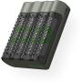 GP USB Battery Charger M451 w/ 4 X ReCyko AA 2600 mAh