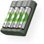GP USB Battery Charger B441 w/ 4 X ReCyko AA 2100 mAh